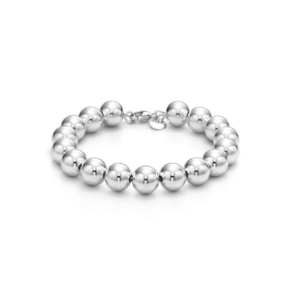 Tiffany and Co. Ball Bracelet in 10 mm, 7.5 inch length, silver